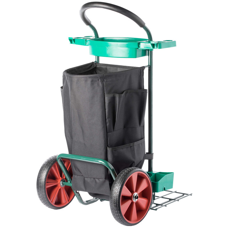 Gardenised Outdoor Garden Tool Cart Reusable 6.5 Gallon Trash Can Wayfair